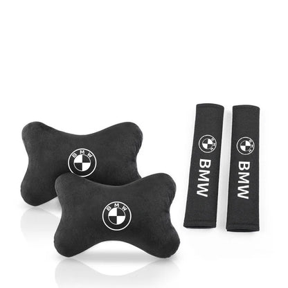 Car Headrest Seat Belt Shoulder Pads for BMW Performance F25 F26 F15 F16 E91 E92 E90 E60 E84 G22 G32 F30 F36 G30 G20 Accessories