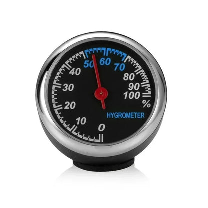 Mini Car Thermometer & Hygrometer, Creative Interior Ornament, Practical Beautiful Self-adhesive Decor, 1/2PCS Car Accessories