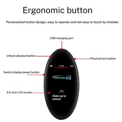Digital Universal LCD Car Smart Key Mobile Connectivity  For GT Modified Appearance Cars LCD KEY Comfortable Entry Auto lock
