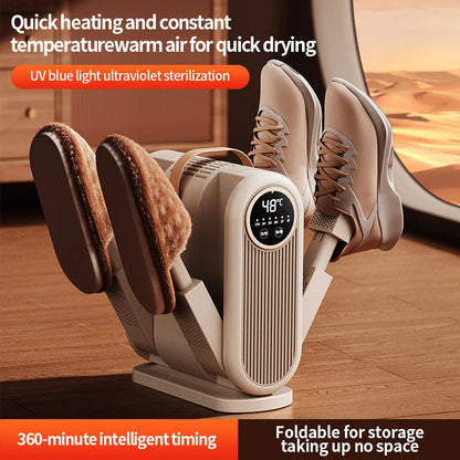 Foldable Shoe Dryer Electric Shoe and Boot Dryer Timing Control Household Shoe Warmer Portable Heater For Socks Boots