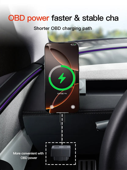 YZ For Tesla Model 3 Y YL Highland Juniper 360° Rotation Car Phone Holder ABS Strong Magnetic Mount Phone Stand 2026 Accessories