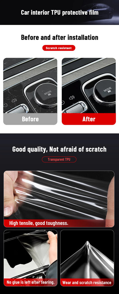 For CHERY TIGGO 4 Pro 2025 Anti-scratch Car Door Center Console Media Dashboard Navigation Car Accessories TPU Protector Film
