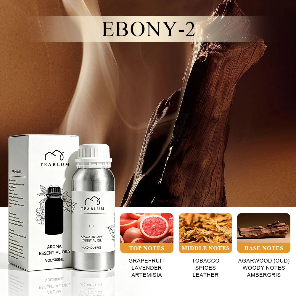 TEABLUM 500ML Aromatic Hotel Essential Oil Hotels Home Air Freshener Pure Plant Essential Oil Alcohol Free for Electric Diffuser