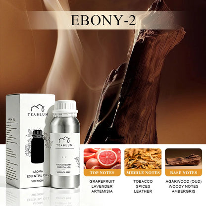 TEABLUM 500ML Aromatic Hotel Essential Oil Hotels Home Air Freshener Pure Plant Essential Oil Alcohol Free for Electric Diffuser