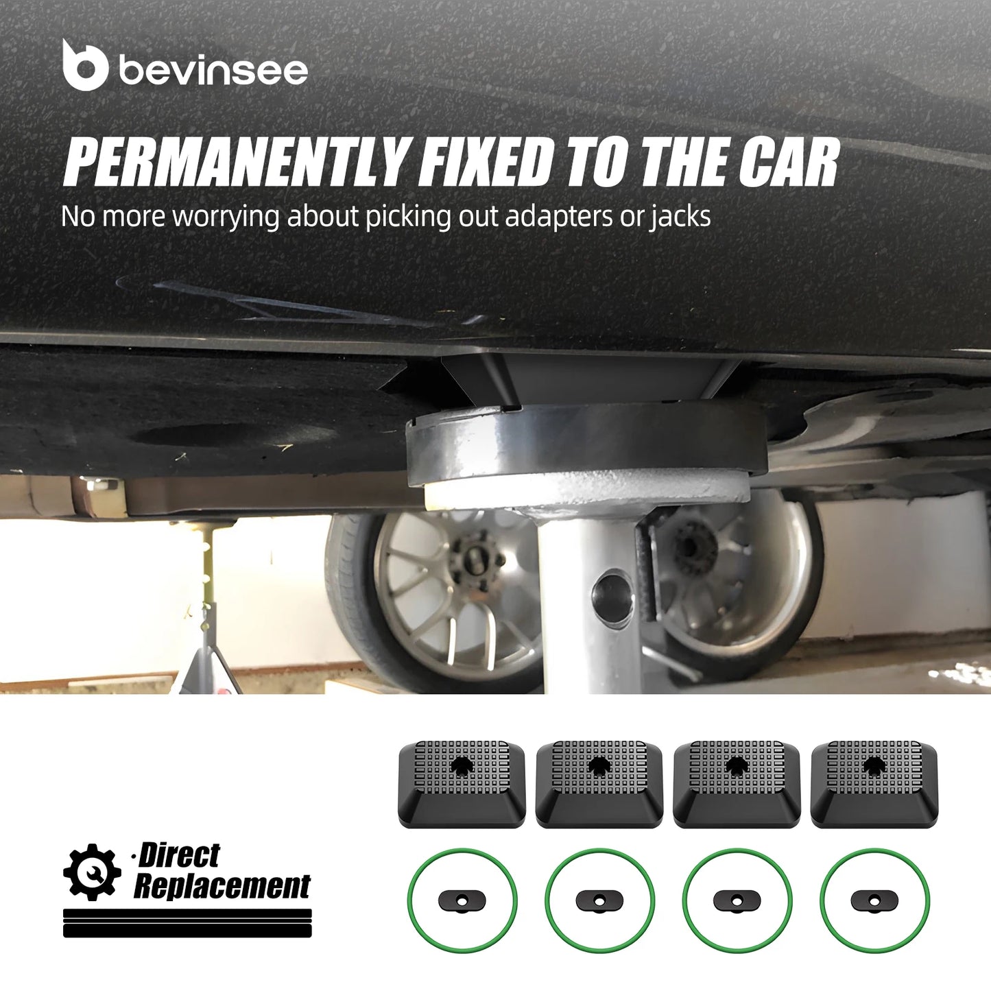BEVINSEE Aluminum Jack Pads for BMW F30 E82 F34 E90 F10 F32 F11 F20 F01 F34,for Toyota Supra,Replace for 51717123311,51717169981