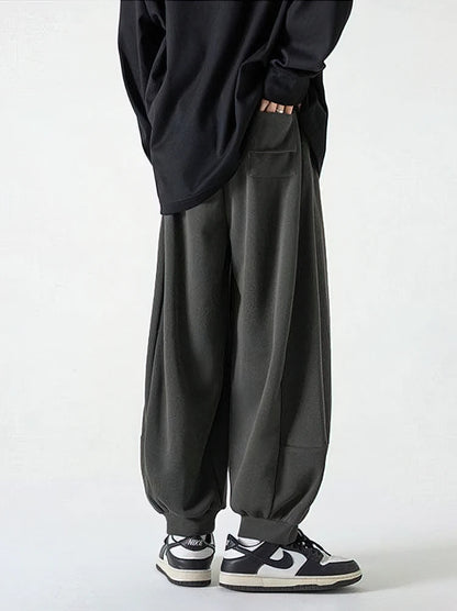 Vintage Baggy Jogger Pants Men Spring Autumn Old Money Casual Wide Pants Japanese Harajuku Sport Sweatpants Streetwear Trousers