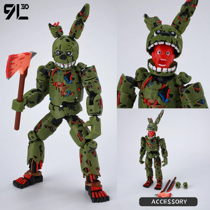 9L3D Printed Horror Game FNAF Freddy Fazbear's Purple Guy Toy Action Figures Anime Model Lucky13 Dummy Titan13 Collectible Model