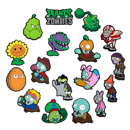 17-100Pcs Hot Game Cartoon Shoe Charms Set Slides Clog Sandals Decoration Shoes Accessories Buckle for Boys Girls Kids Gifts