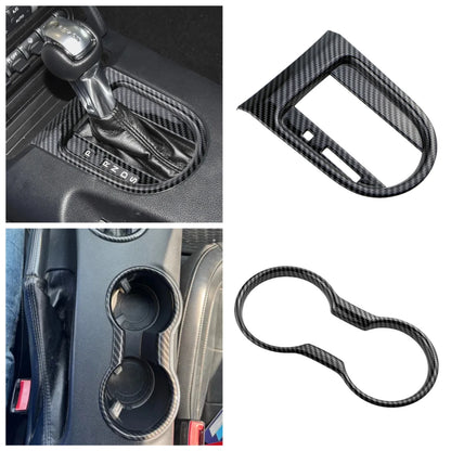 Car Front Water Cup Holder Gear Shift Decoration Cover for Ford Mustang 2015 2016 2017 2018 - 2023 AT LHD Interior Accessories