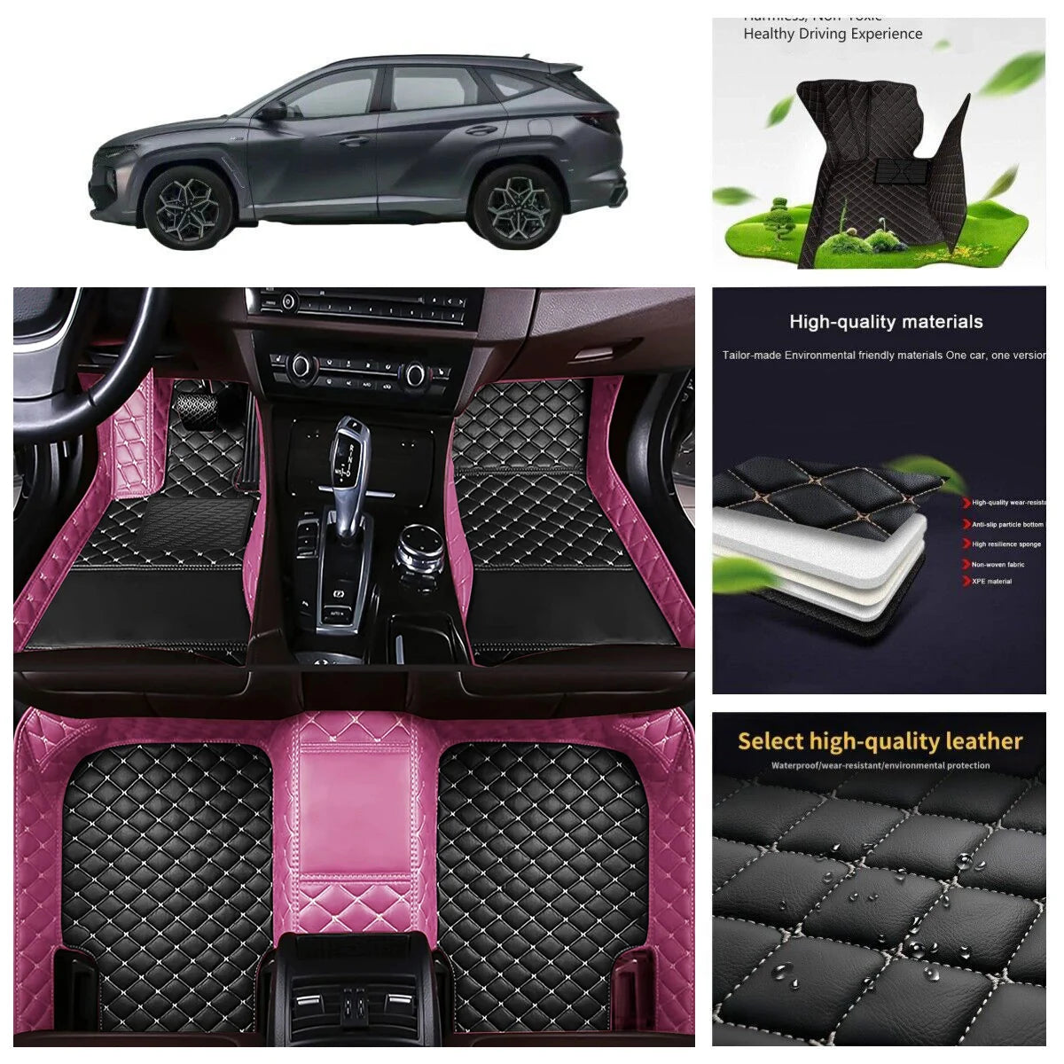 3D PU-leather Waterproof Custom Car Floor Mats For Toyota RAV4 2005-2025 Years Auto Carpets Coche Accessorie Liners