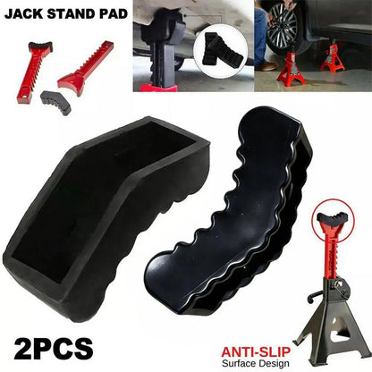 Universal Rubber Jack Pad Adapter for Car Lift Stand 2Pcs Slotted Rail Grip Pad Frame Protector Heavy Duty Auto Tool