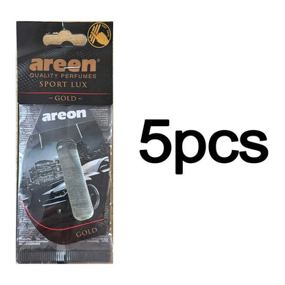 5/10/20pcs Golden Premium Gel Car Perfume - Hanging Luxury Car Decor, Lasting Elegant Fragrance