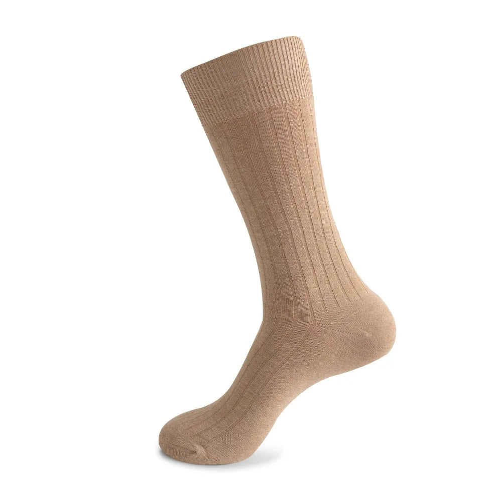 6 Pairs Large Men's Cotton Office Socks Long Solid White Black Mid-Calf Business Formal Sock Casual Plus Size 45 46 47 48 49 50