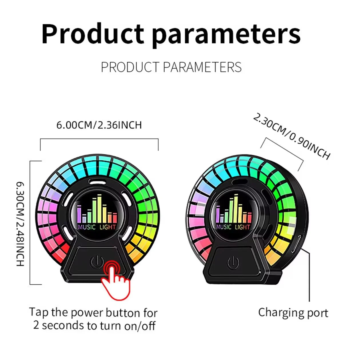2x Car Air Freshener Outlet Fragrance led RGB Music Rhythm Strip cars Air Vent Aromatherapy Interior Voice Pick Up Ambient Lamp