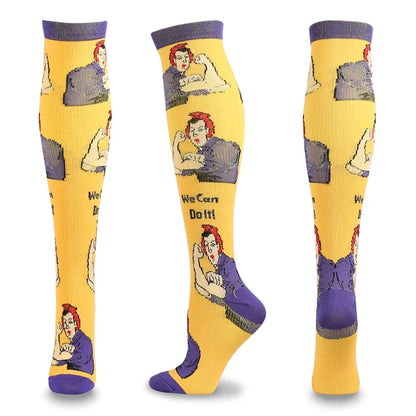 S-XXL Compression Socks Compression Socks for Varicose Vein Calf Riding Socks Stretch Open Toe Knee Socks