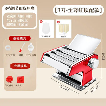 Household noodle machine Small multi-functional noodle press Manual rolling noodle mechanism Automatic dumpling skin machine