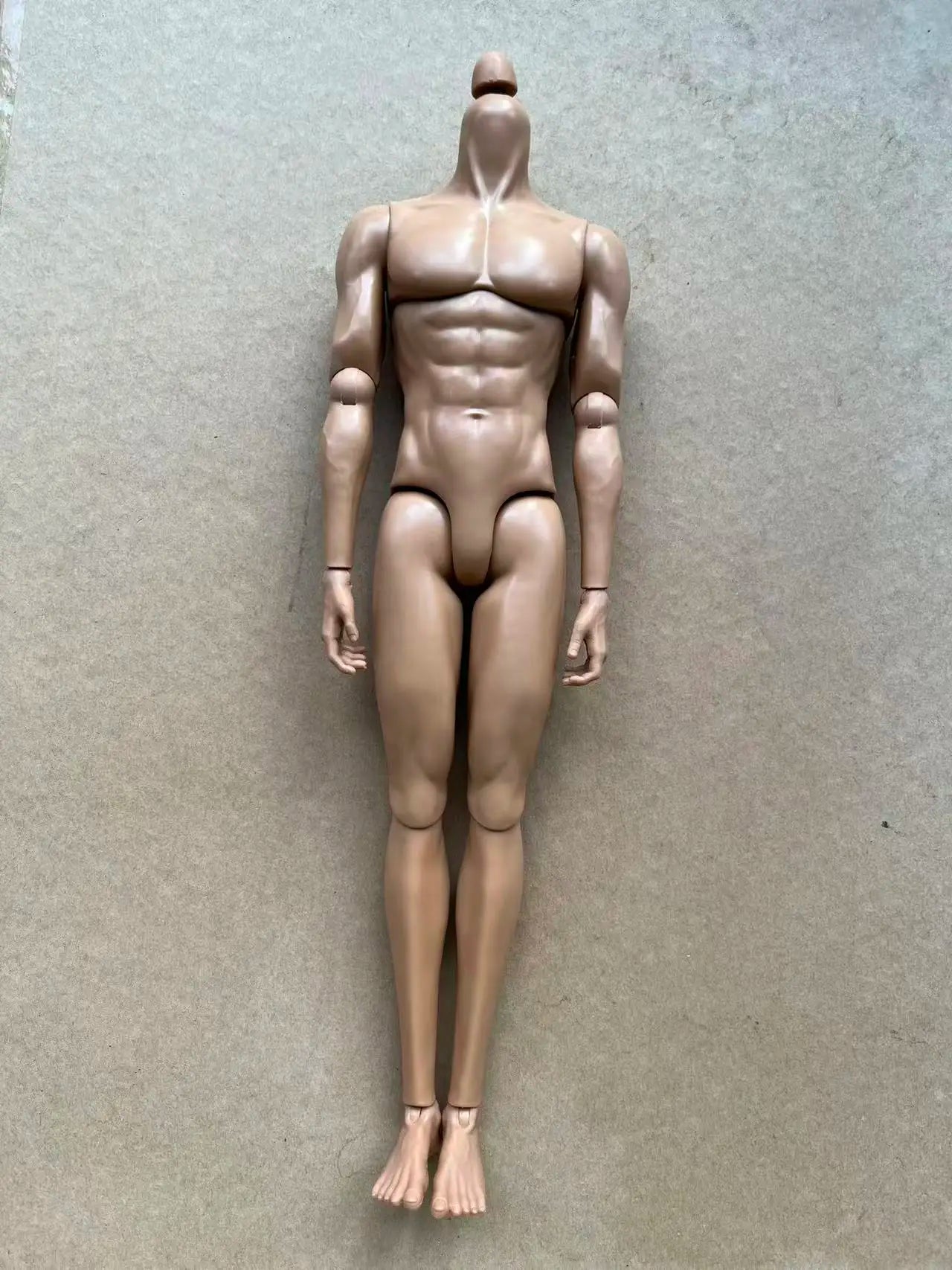 YUNYI Male Doll Body Figure 1/6 Muscle Male Doll Body Toys Multi-Joints Movable Beige Skin Doll Body Collection Doll Toy Parts