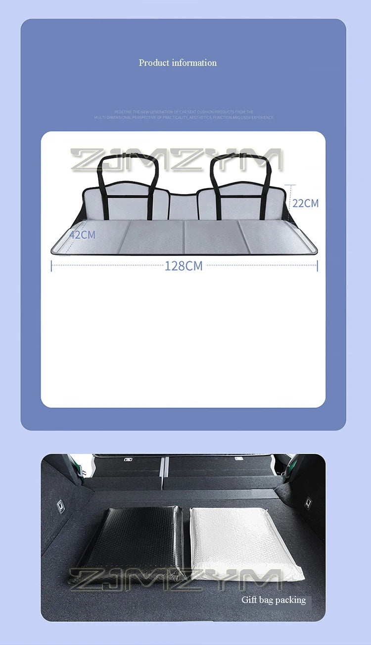 Car Travel Bed SUV Rear Seat Sleeping Mat Non-Inflatable Camping Mattress Extension Board With Special Head Block Folding Pad