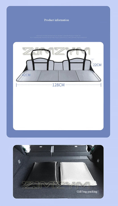 Car Travel Bed SUV Rear Seat Sleeping Mat Non-Inflatable Camping Mattress Extension Board With Special Head Block Folding Pad