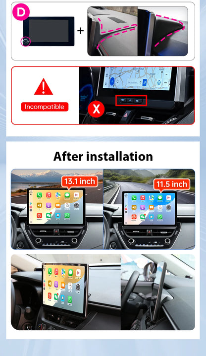 Ainavi 13.1 Inch For Toyota Corolla E210 2019 2020 2022 2023 2025 Car Radio Wireless Carplay Android Auto Car Multimedia Player