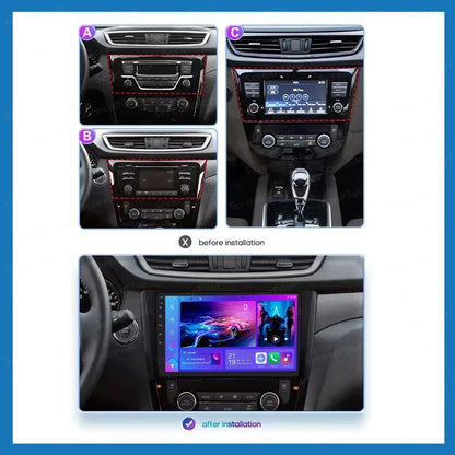 Car Radio For Nissan X-Trail Qashqai 2 J1T32 Qashqai J10 J11 2014 2015 2016 2017 2018 2019  Wireless WIFI GPS Carplay Auto DVD