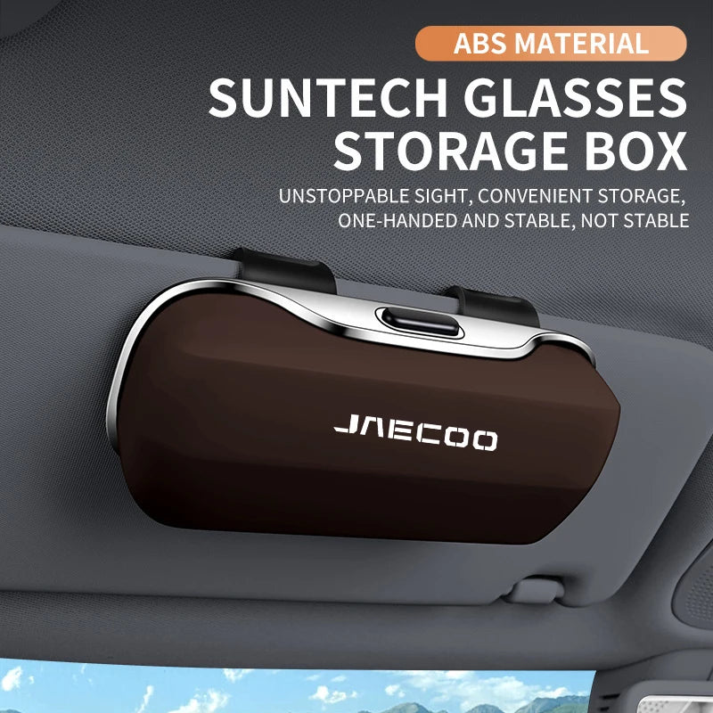 Chery Jaecoo J7 Phev 5EV J6 7 J5 J8 ICAR grill Logo Key Cover Accessories Car Visor Sunglasses Glasses Case Clip Box