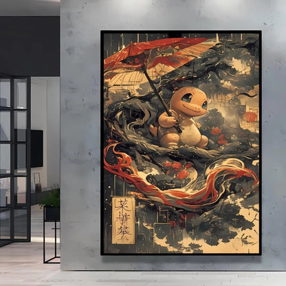 High Quality Pokemon Arcanine Pikachu Wall Painting with Unique Designs and Gorgeous Colors Adding A Touch of Brightness To Wall