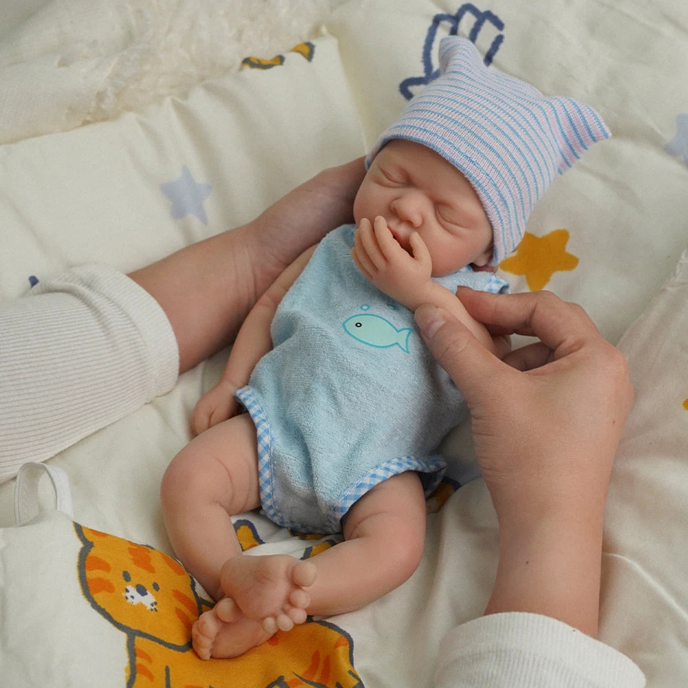 12"  Micro Preemie Full Body Silicone Baby Doll  Lifelike Reborn Doll Surprice Children Anti-Stress