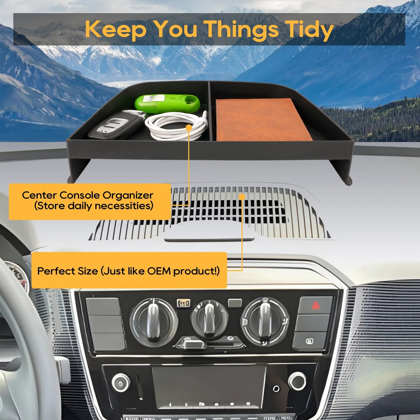 LFOTPP Car Centre Console Dash Storage Box for VW Up / Seat Mii / Skoda Citigo 2013-2021 Auto Interior VW Up Accessories