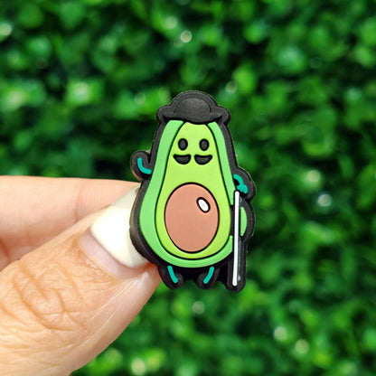 New 1-100pcs Cartoon Fruit Avocado Mom Love Guitar PVC Shoe Charms Accessories Hole Slippers Decorations Kids Birthday Present