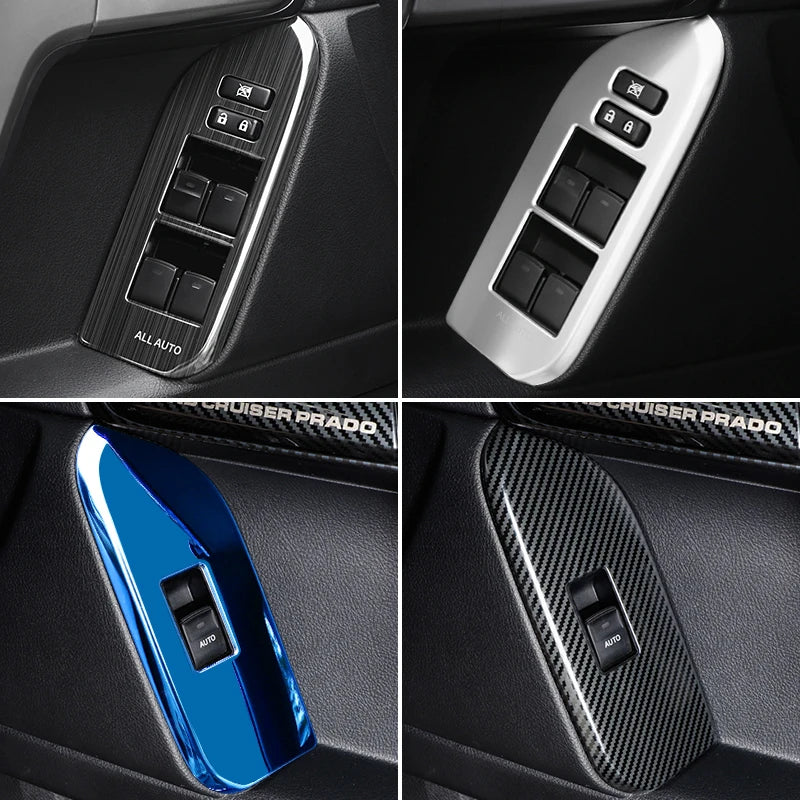 For 2010-2021 Toyota Land Cruiser Prado 150 Interior Modification Accessories Glass Button Panel FJ150 J15 Car Door Handle