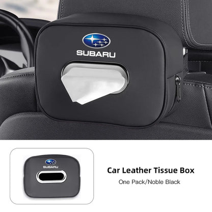 High-capacity Car Interior Tissue Box Kleenex Storage Bag Accessories For Subaru STI Forester Impreza Legacy Outback XV BRZ WRX