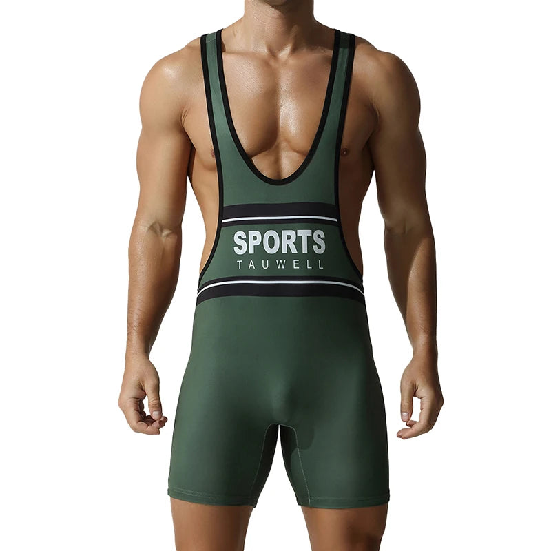 Men's one-piece shapewear, one-piece vest, high elasticity, tight fitting sports and fitness one-piece swimsuit