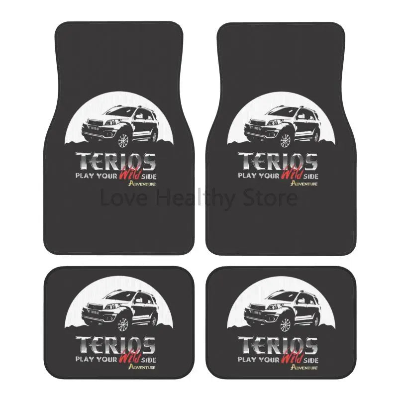 Custom Daihatsu Terios Print Car Floor Mats Carpets Vehicle Front & Rear Foot Mats with Non Slip Backing All Weather for Car SUV