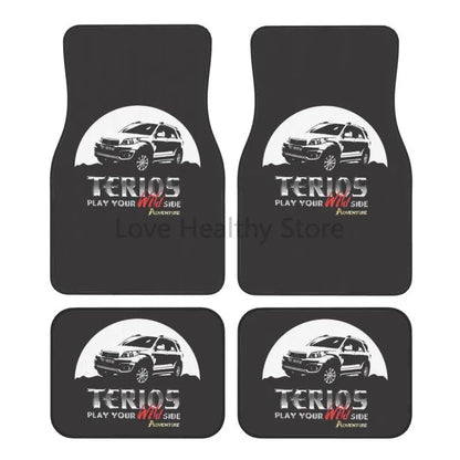 Custom Daihatsu Terios Print Car Floor Mats Carpets Vehicle Front & Rear Foot Mats with Non Slip Backing All Weather for Car SUV