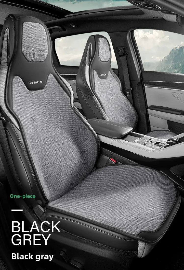 Universal Linen Car Seat Cover Four Season Auto Flax Comfortable Breathable Anti-Slip Covers Cushion SUV Car Seat Protection