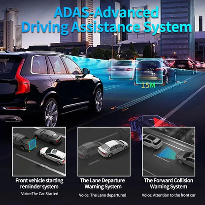 10.26 Inch Car GPS Navigation CarPlay Android Anto Z80 DVR Camera 4G+64G ROM ADAS 5G WiFi BT FM Dash Camera Video Recorder