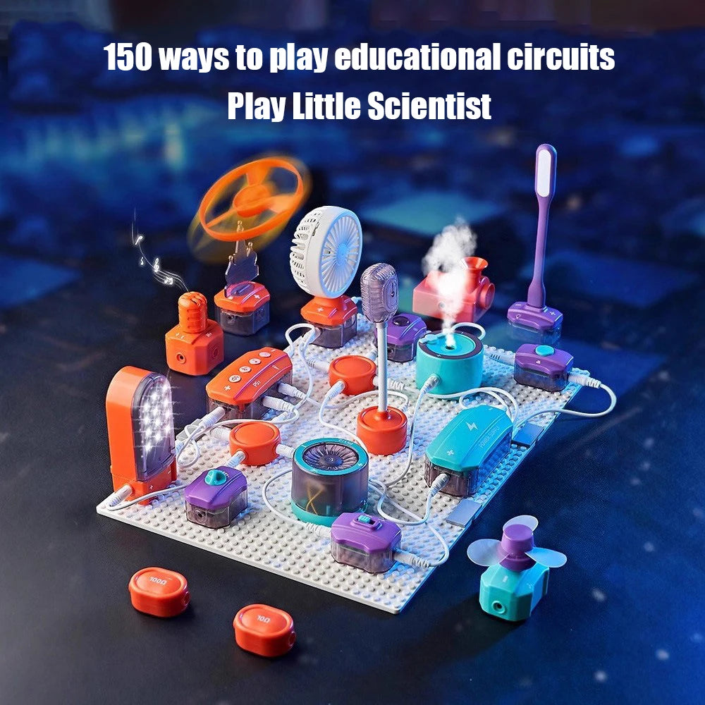 Children's Science Education Toy Electronic Building Blocks Physics Circuit Experiment Gift for Primary School Students Aged 6