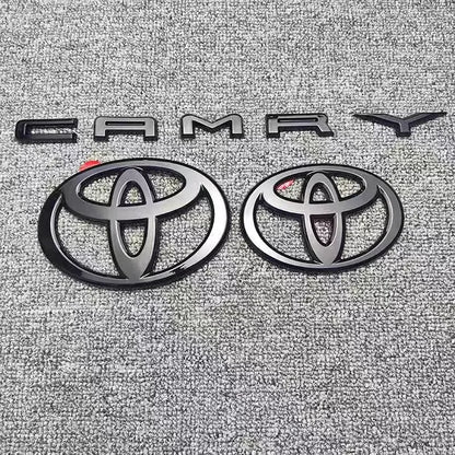 Suitable for 2024 2025 9th Generation Toyota Camry Hood Badge Trunk Badge OVERLAY Modification Gloss Black Matte Black