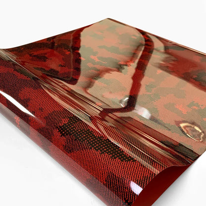 Red Series Wrap Vinyl Car Wrapping Film Bubble-free Vehicle Decoration PET Waterproof External Car Stickers Carbon Fiber Glossy