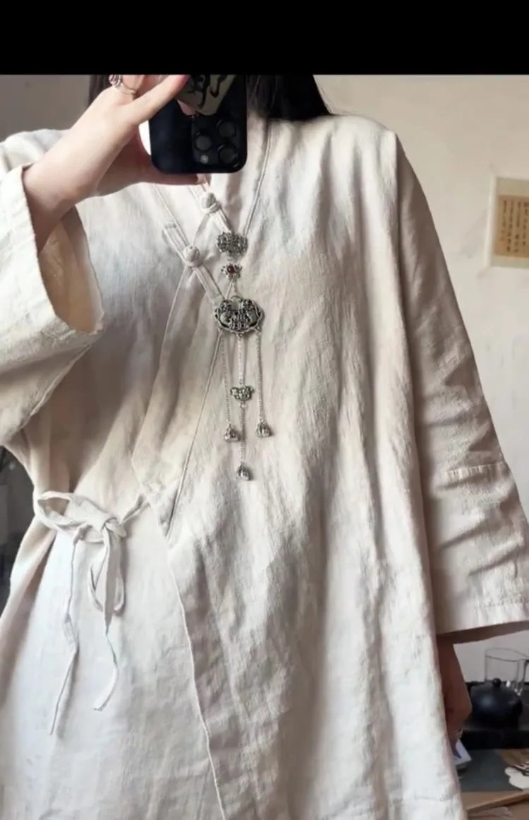 Autumn Fashion Woman Blouse 2024 Lace-up Vintage Blusa Mujer Long Sleeve Korean Women's Shirts Cotton Linen Solid Casual Camisas