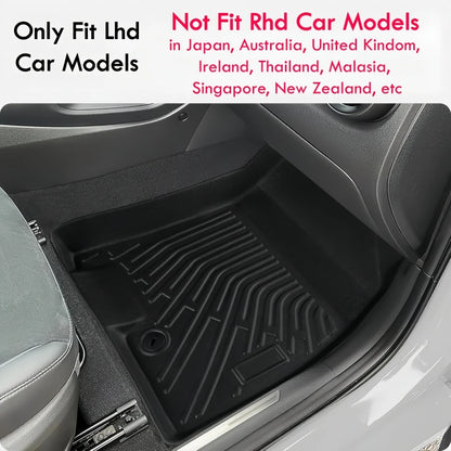 For Hyundai Kona 2026 2025 2024 Car Floor Mats Kona Fuel Gasonline EV Heavy Duty TPE Floor Liners & Cargo Backrest Mat