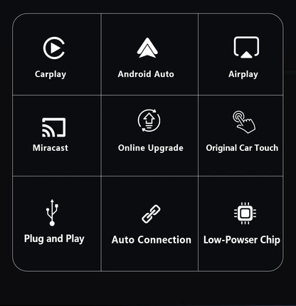 2026 Upgrade 4-in-1 Wireless Carplay Mirror Link Adapter Wired to Wireless Android Auto Plug & Play 5GHz WIFI For Wired Carplay