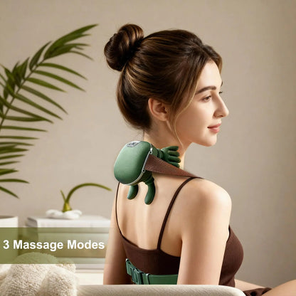 Finger Pressure Neck Massager Heated Back and Shoulder Massager Electric Kneading Neck Deep Massage Muscle Relax