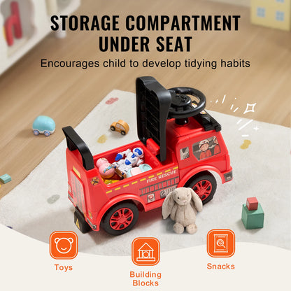 SucceBuy Ride On Push Car Kids Ride On Car with Music Steering Wheel & Under Seat Storage for Toddlers Ages 1-3 Ride Racer
