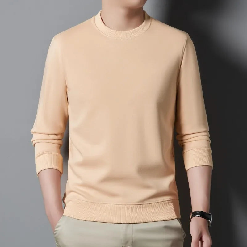 Top Quality New Brand Casual Fashion Crewneck Simple Trendy Loose Fit Pullover No Hood Hoodies Sweatshirts Mens Clothes 2025