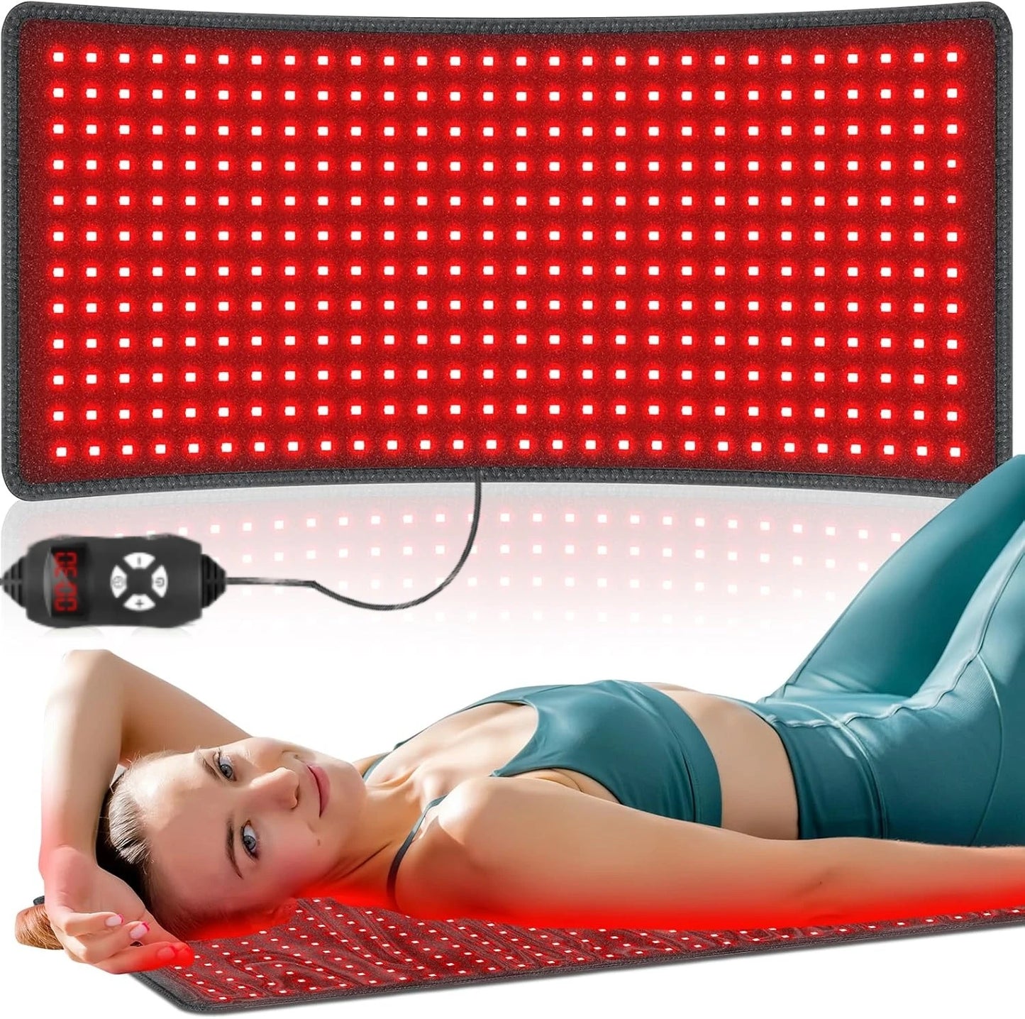 Red Light Therapy Pad Wearable 660&850 nm Infrared Light Therapy Mat Devices Large Wrap Belt for Body Joint Muscle Pain Relief