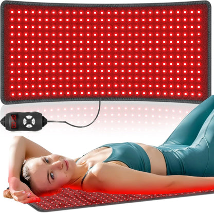 Red Light Therapy Pad Wearable 660&850 nm Infrared Light Therapy Mat Devices Large Wrap Belt for Body Joint Muscle Pain Relief