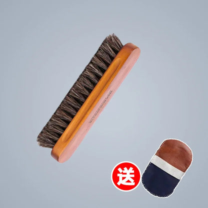 Soft Bristle Horse Hair Brush Shoe Cleaner Stain Remover for Velvet Matte Leather Dusting And Polishing