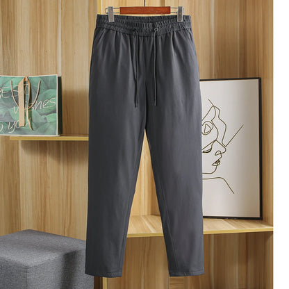 Waterproof Breathable Goose down Pants Men's Elastic Waist Casual Fashion Urban Style Long Pants Youth Wear Outdoor Clothing